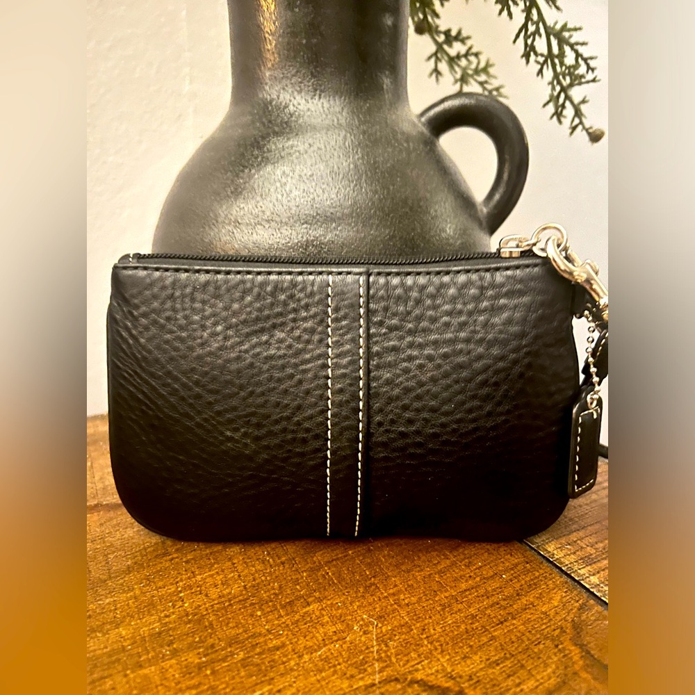 Coach Pebble Grain Leather Wristlet